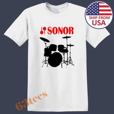 Sonor Drums Men's White Size S to 5XL