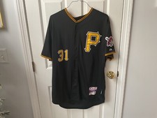 2014 Jose Tabata NL Wild Card Playoff Game Used Worn Home Black Jersey MLB566411