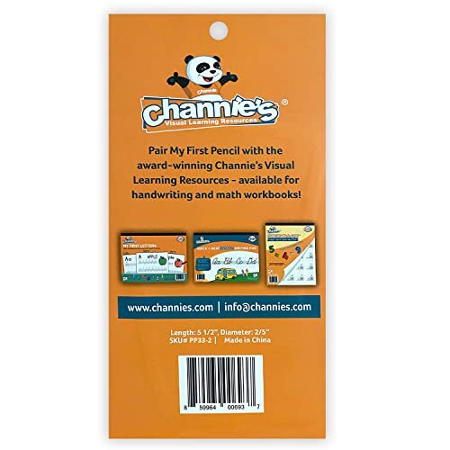Channie's My First Pencil Easy-to-Hold Write Size Graphite Jumbo Barrel Presh...