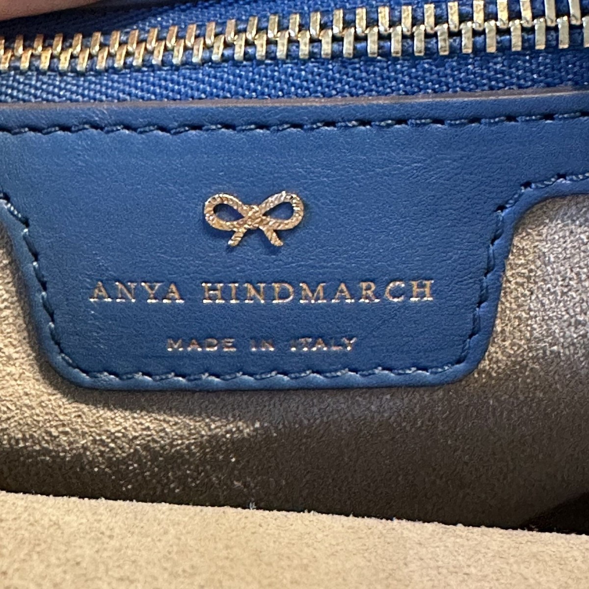 Anya Hindmarch Silver Cloud Blue Suede Mini Backpack | eBay