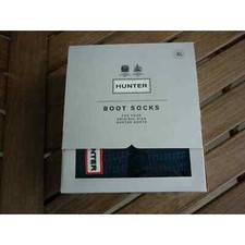 Hunter Kids Bright Navy Half Cardigan Welly Boot Socks XL 4-6 K