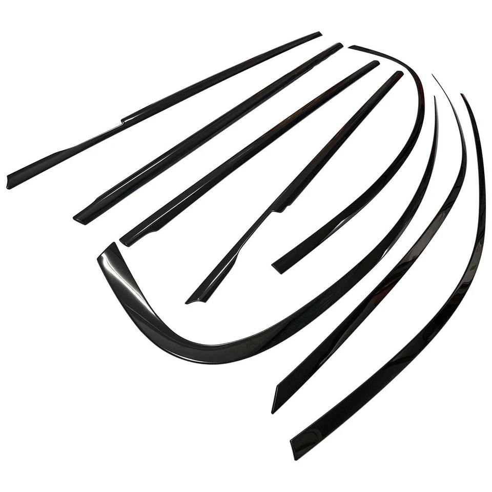 Bright Black Window Frame Trim Molding Strips For BMW 5 Series F10 2012-2017 Foto 2 de 4