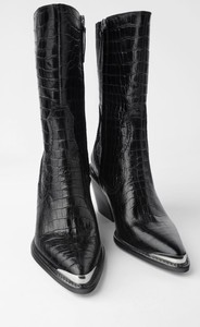 zara western ankle boots