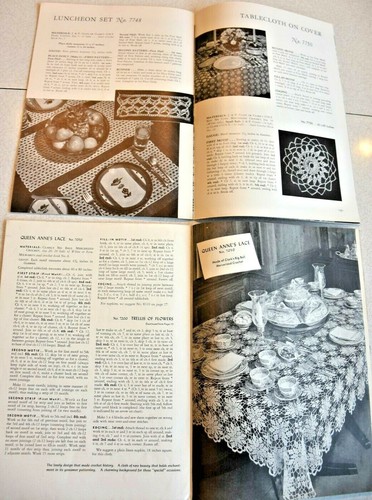 2 Spool Cotton Co Table Tomorrow Tablecloths Crochet Pattern Booklet No. 135 231 - Picture 8 of 9