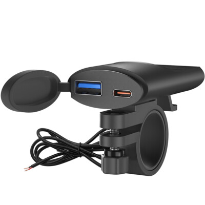 QC 3.0 Motorcycle Handlebar PD USB Phone Charger Fast Charger Adapter Waterproof