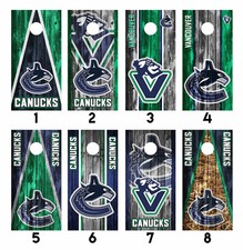 Vancouver Canucks Cornhole Wrap Skin Decal Vinyl Sticker MANY DESIGNS SK86
