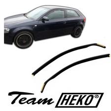 Deflettori Aria Per Audi A3 8P 2004-2012 3-Porte Set 2 Antiturbo Antivento Heko