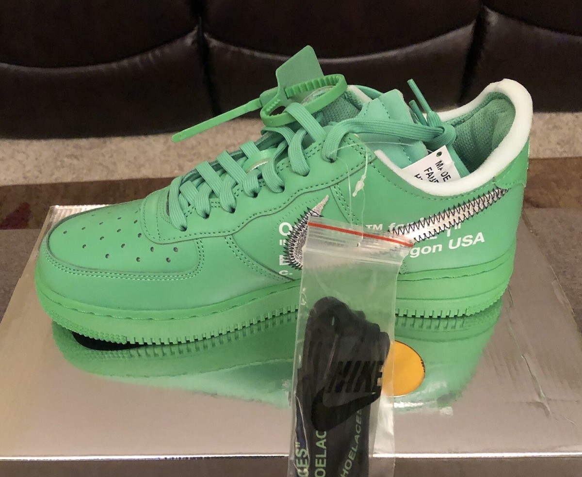 靴 Off White Nike Air Force 1 Green 28.5 Deadstock Nike Air Force 1 Low x Off-White Virgil Abloh
