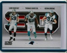 Panthers 2021 Score 3D featuring Luke Kuechly Thomas Davis Sr. Kevin Greene 3D15