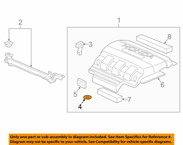 90501SS8A01 Honda OEM Engine Appearance Cover Retainer Pack of 2 eBay