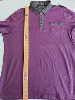 Sean John Mens Golf Polo Shirt, XL Purple