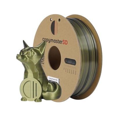 PLA Duo Silk Filament 1,75mm 1Kg Copymaster3D 3D Druck Black/Yellow