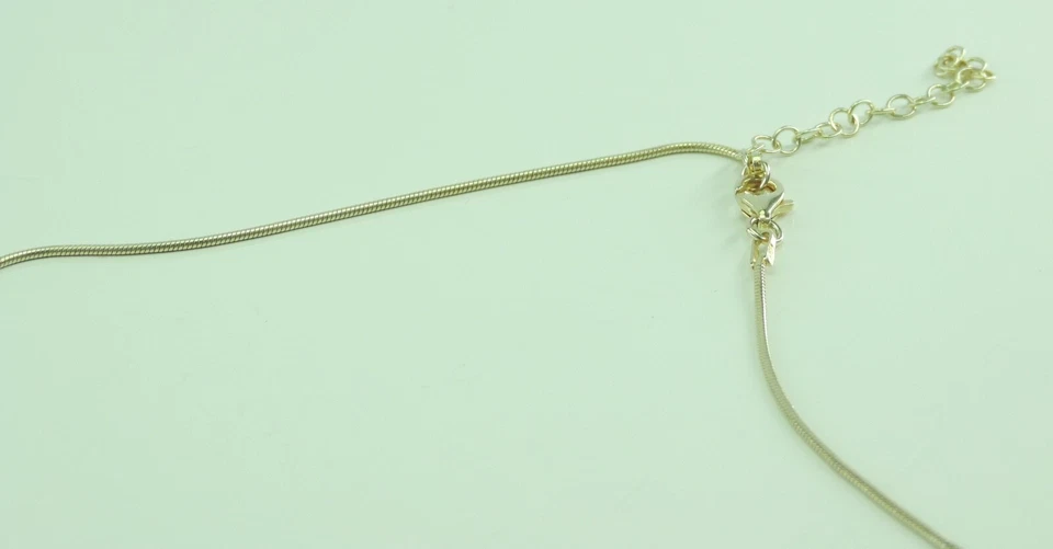 Vintage Damen Halskette 925er Silber mit Anhänger / Farbstein - Bild 4 von 4