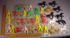 Vintage Tim Mee Toys Cowboys Indians Horses 35 plastic figures Western playset