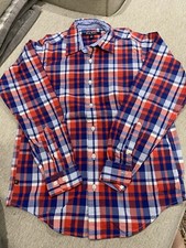 Brooks Brothers Boys Sport Shirt Size M - Blue/Red