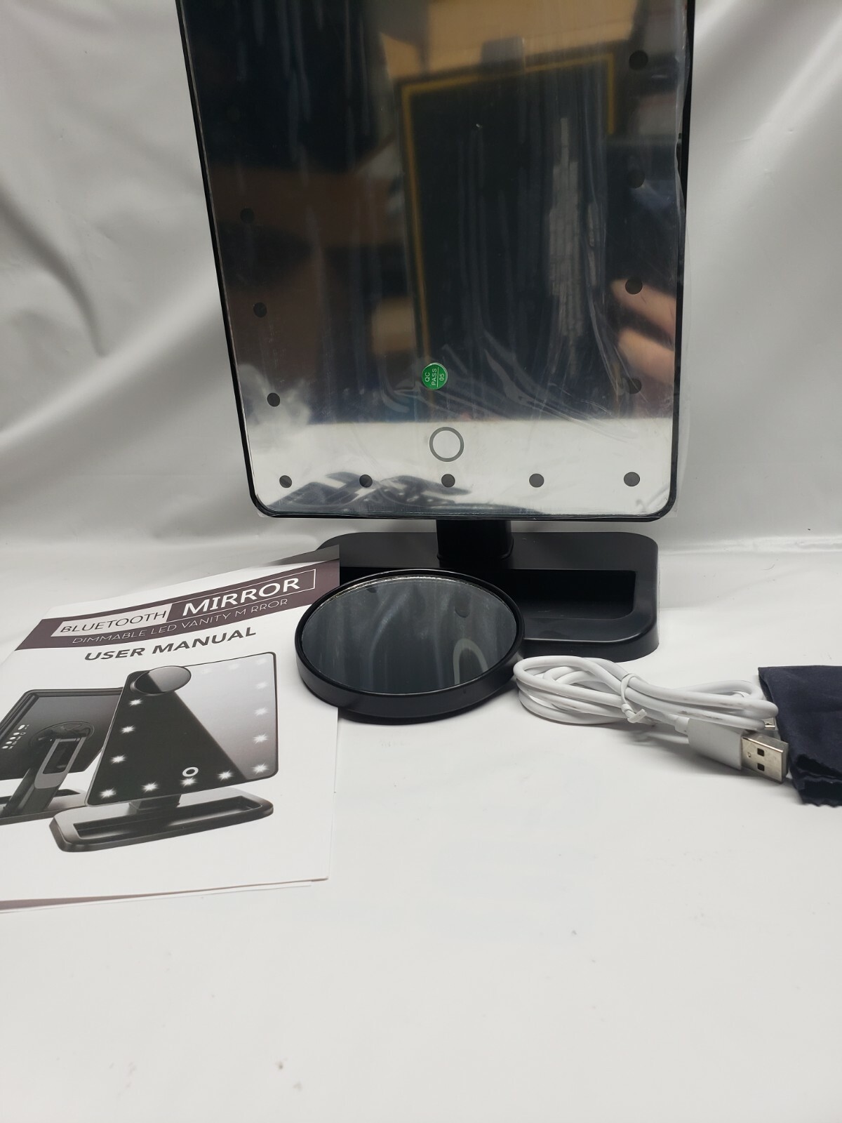 Hansong Makeup Mirror With Lights Bluetooth Vanity Mirror With 20 Led 10x Blk For Sale Online