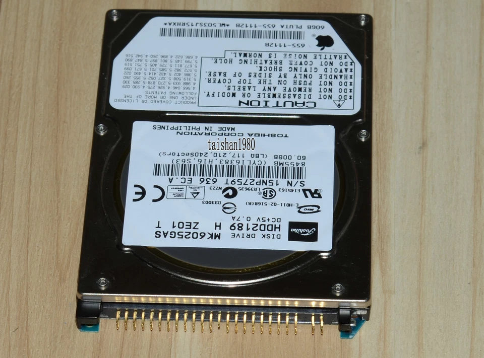 Toshiba 60 GB 4200 RPM 2.5" IDE PATA HDD MK6025GAS Hard Drive For Laptop - Image 4 of 4