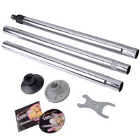Dance Pole Full Kit Portable Stripper Exercise Fitness Club Party Dancing Silver on sale Dance Pole Full Kit Portable Stripper Exercise Fitness Club Party Dancing Silver on sale