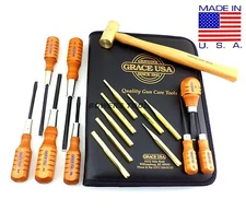 Grace 17pc Gunsmith Set Screwdrivers Brass Punches & Hammer Gun Care GCT-17 USA