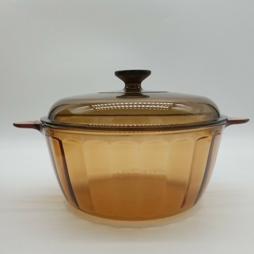 Corning Vision Ware Amber 4.5L 5Qt Dutch Oven Roaster Stock Pot With Lid USA - Picture 7 of 9
