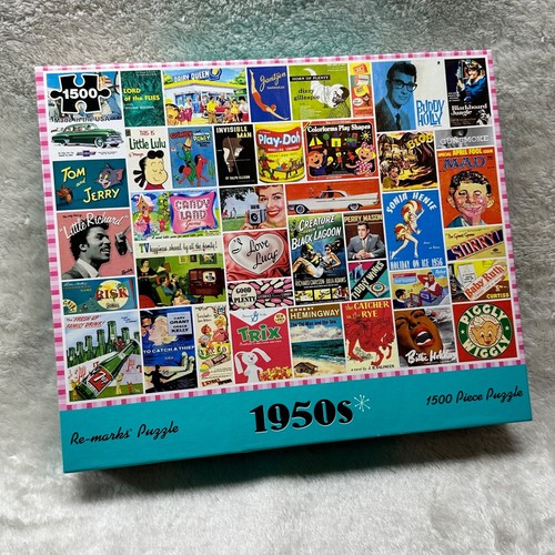 1950s Icon Pop Culture 1500 piece jigsaw puzzle 33" x 24" - Picture 2 of 7