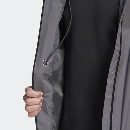 Adidas Basic 3 Stripes Rain Ready Jacket BLK FI0574/GRY GE5867 - Picture 7 of 20