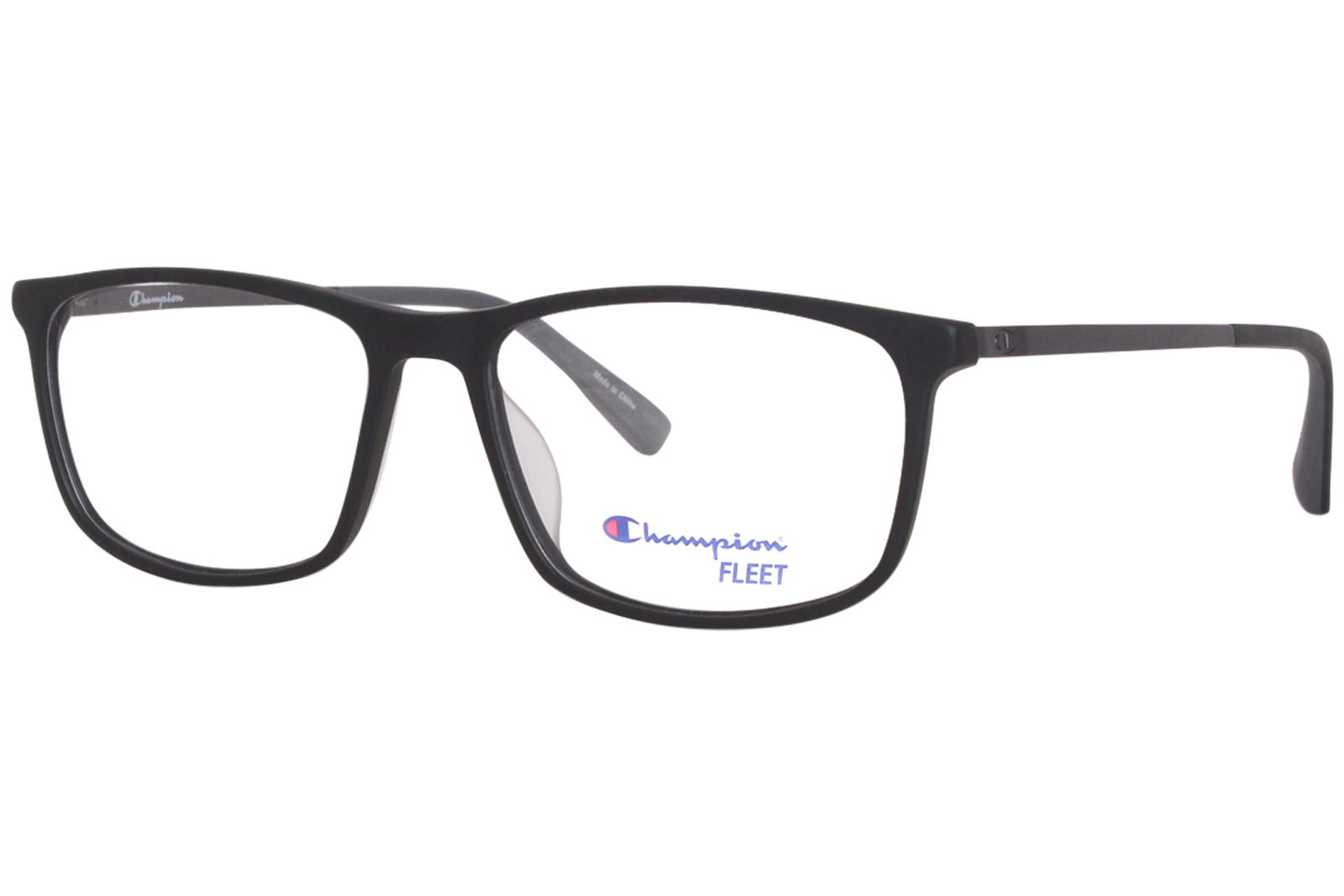 Champion FL4005 C01 Matte Black Titanium Full Rim Eyeglass Frame for Men 58mm