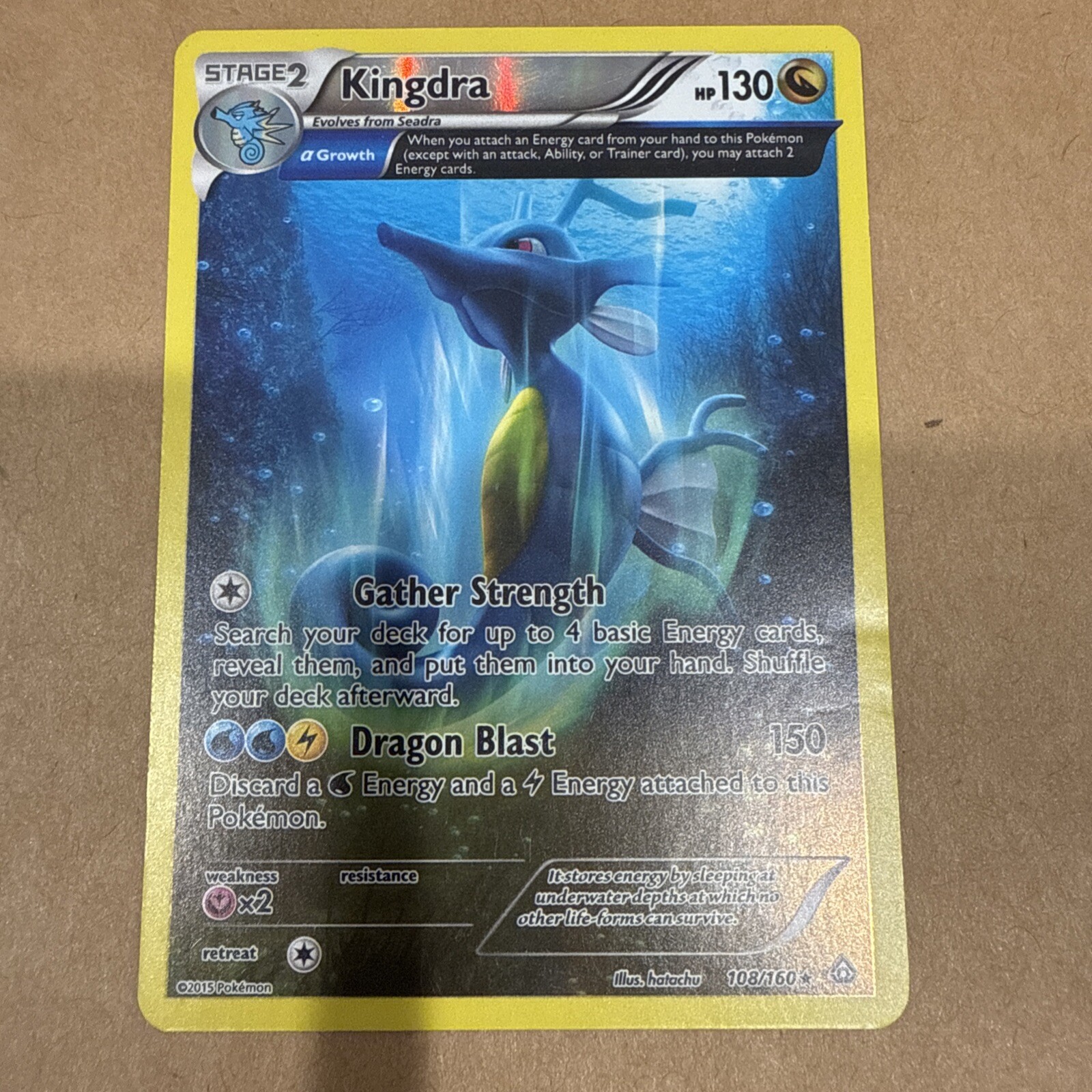 Pokemon - Kingdra 108/160 Reverse Holo Rare Primal Clash NM