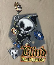 Vintage Blind Skateboards Shirt World Industries Hook Ups Cartoon Anime 2 RARE