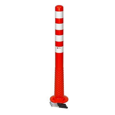 UvV Absperrpfosten Ecoline flexibel 100cm orange RA1 Folie + Befestigung