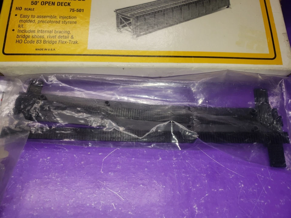 LOTE DE 8 PIEZAS DE Micro Engineering 75-501 HO ESCALA CUBIERTA VIGA PUENTE CUBIERTA 50' Foto 3 de 4