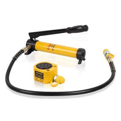 20T Multi-Section Hydraulic Cylinder Jack + CP-180 400cc Hydraulic Hand Pump Kit