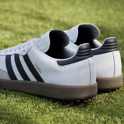 JH6149 adidas Samba Golf Full Grain Leather Cloud White Core Black