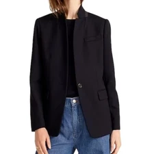 J. Crew Navy Regent Blazer Wool Flannel Size 6