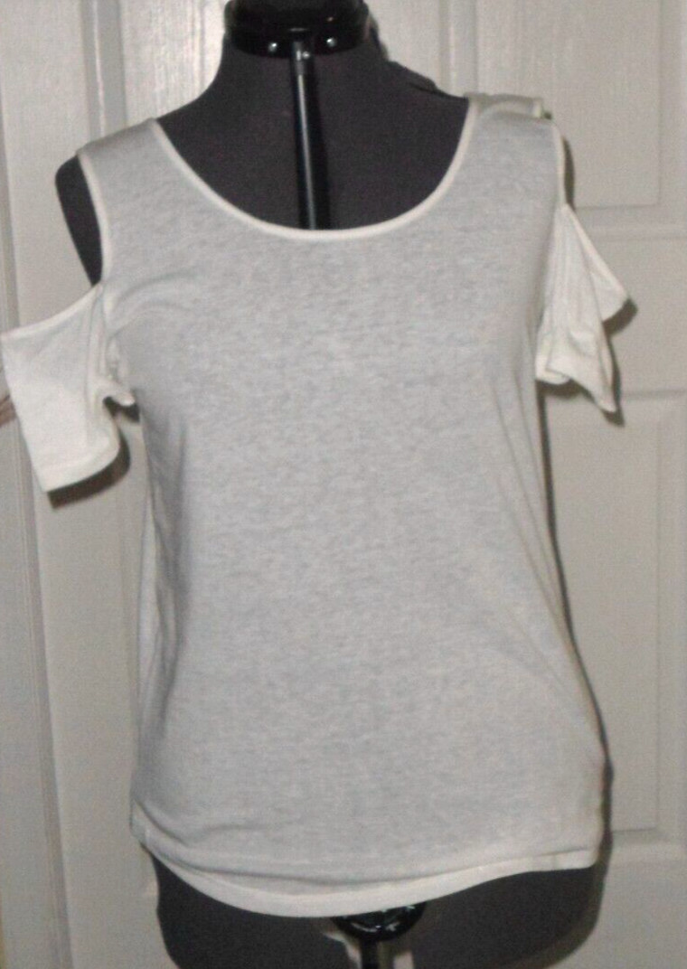 Bluelemon Knit Top Shirt Size L Junior White Stretch Lightweight Nwt