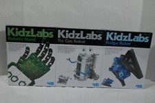 4M KidzLabs Robotic Science Kits Bundle - Robotic Hand, Tin Can Fridge Robot