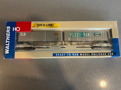 HO Walthers 932-41051 Flexi-Van Flatcar With Trailers NYC 9772 NIOB