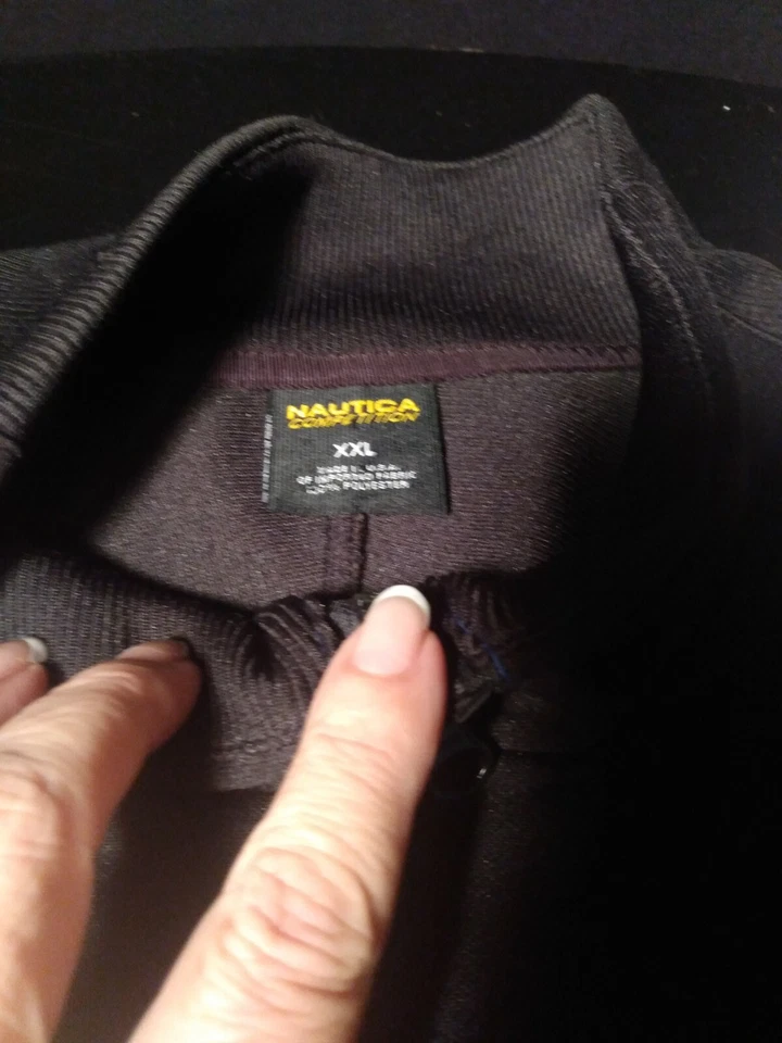 Chaqueta deportiva de calentamiento negra Nautica Competition para hombre, talla XXL Foto 4 de 4