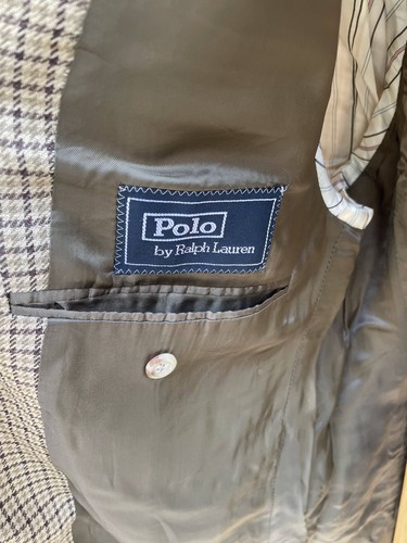 Polo Ralph Lauren Corneliani Classic Brown Flax POW Plaid Sportcoat 3 by 2 US41R - Picture 8 of 11