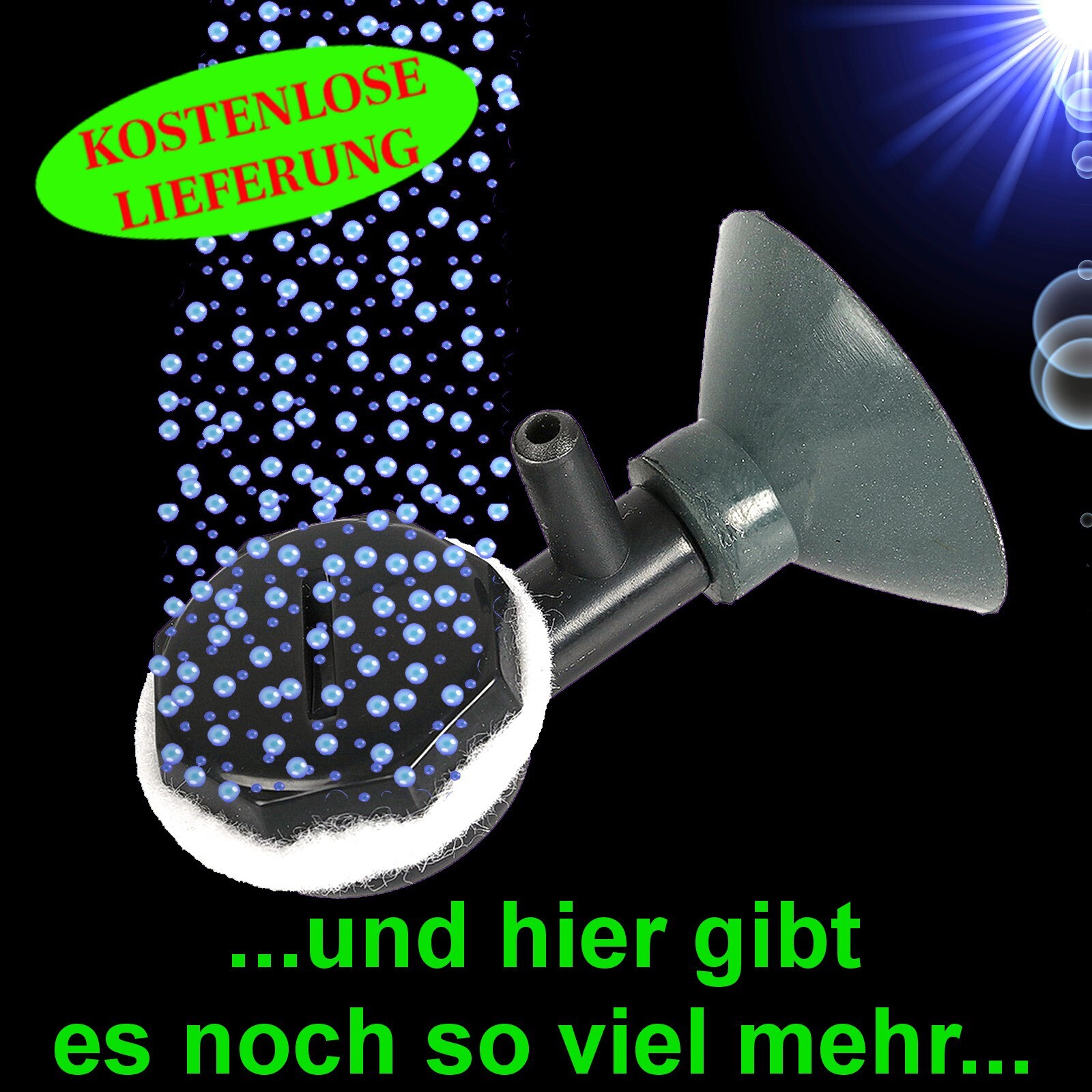 ALEGI Schwammfilter Mit Luftstein Für Große Aquarien – 450 L, 6 Stück | Mit Keramik-Medien Für Klares Wasser & Leisen Betrieb