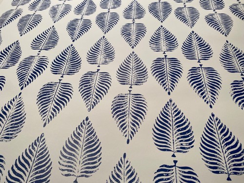 3 Rolls PETER FASANO 84020 Piccha Indigo Hand Screen Print Wallpaper $600 Retail - Picture 13 of 24