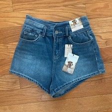 Sincerely Jules Women  s Blue Denim Super High Rise Shorts Size 1/25  