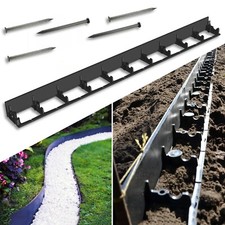 Bordo per aiuole giardino, decorazioni con ghiaia, bordura prato sintetico