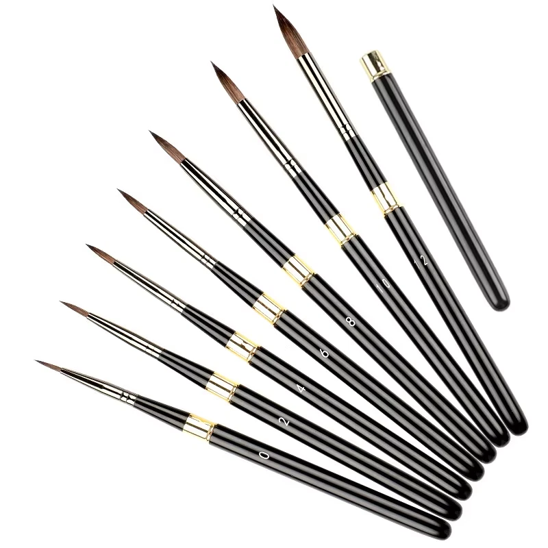 7 pcs travel artist brushes, portable watercolour set for acrylic, gouache & ink - Image 3 of 4
