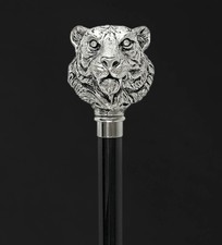 Tiger handle antique walking stick for men women cane handmade nautical D6
