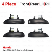 RHD Set Black 4 Door Handle Hand Outer Fits Honda Jazz Fit GE 2008 - 2013