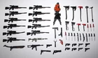 CUSTOM FODDER Guns Weapons Accessories Lot GIJOE CLASSIFIED SERIES 6" Scale 1/12