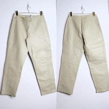 VTG Beige Leather High Waist Pants - 6