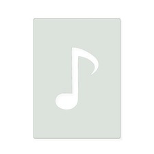 Music Note 2 Reusable Mylar Stencil, 10 mil Plastic Paint Stencil for Crafts and