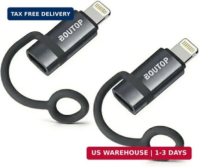 BOUTOP Apple MFi Certified 60W PD Fast Charging USB-C to Lightning Adapter with